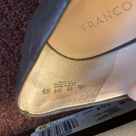 Grey Franco sarto heels sz 7.5 - Picture 6 of 9